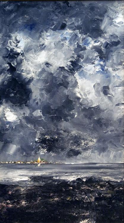 August Strindberg The City (nn02 France oil painting art